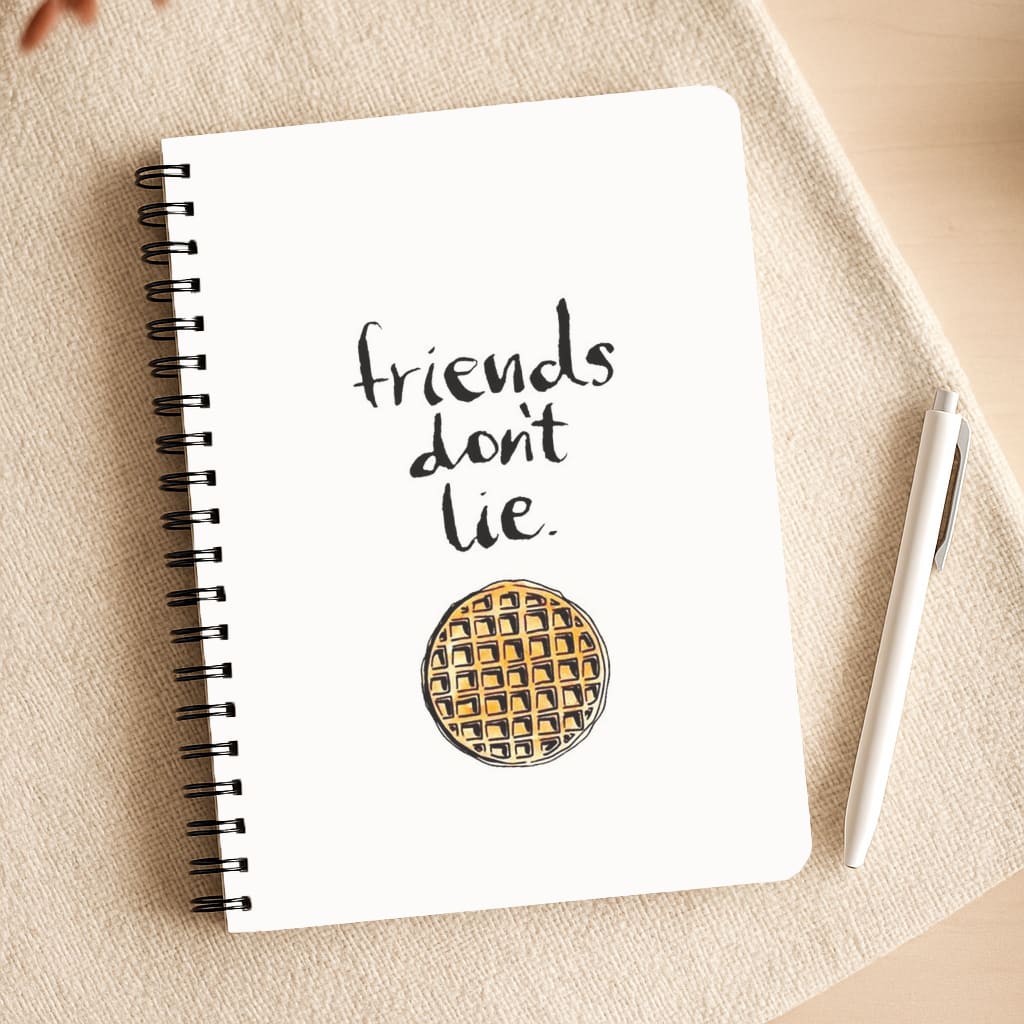 Friends Don't Lie Waffle Notepad