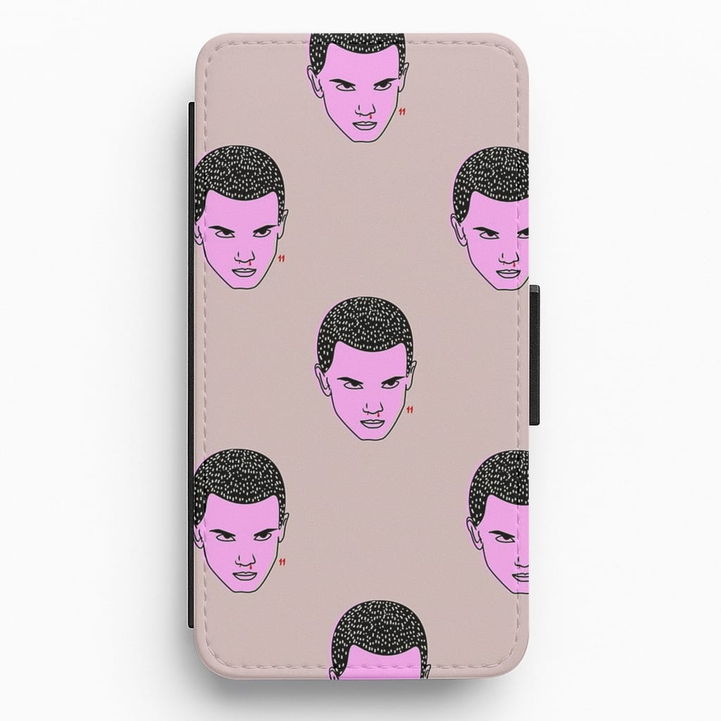 Eleven Pattern - Stranger Things Flip / Wallet Phone Case