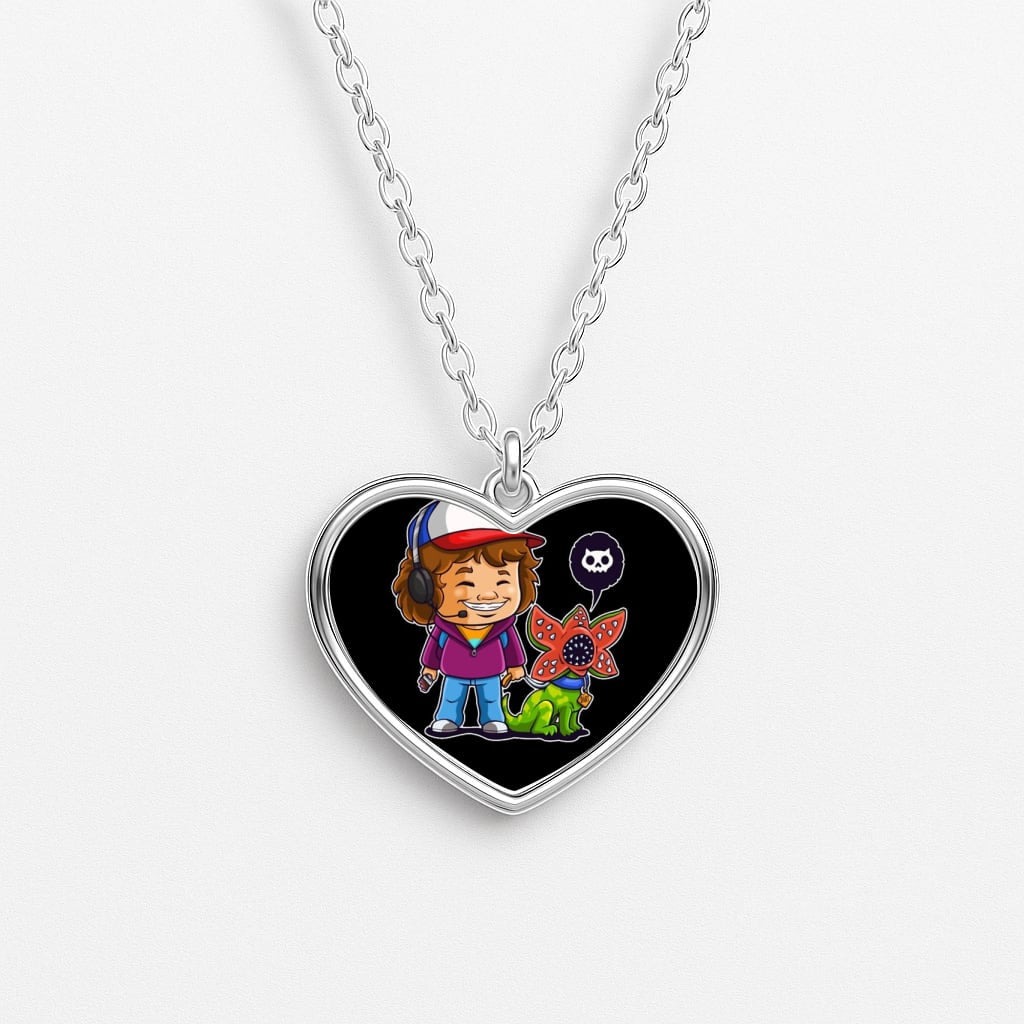 Dustin and The Demogorgon Heart Necklace