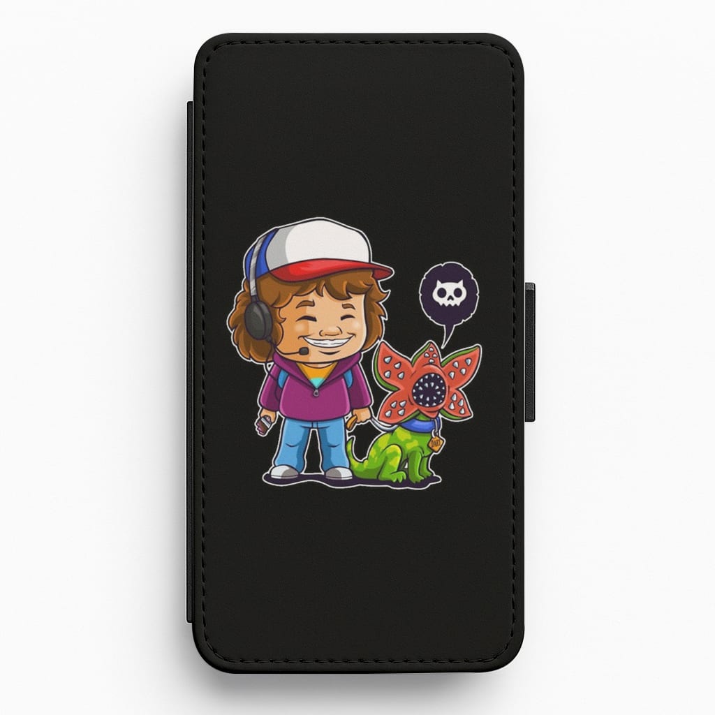 Dustin and The Demogorgon Flip / Wallet Phone Case