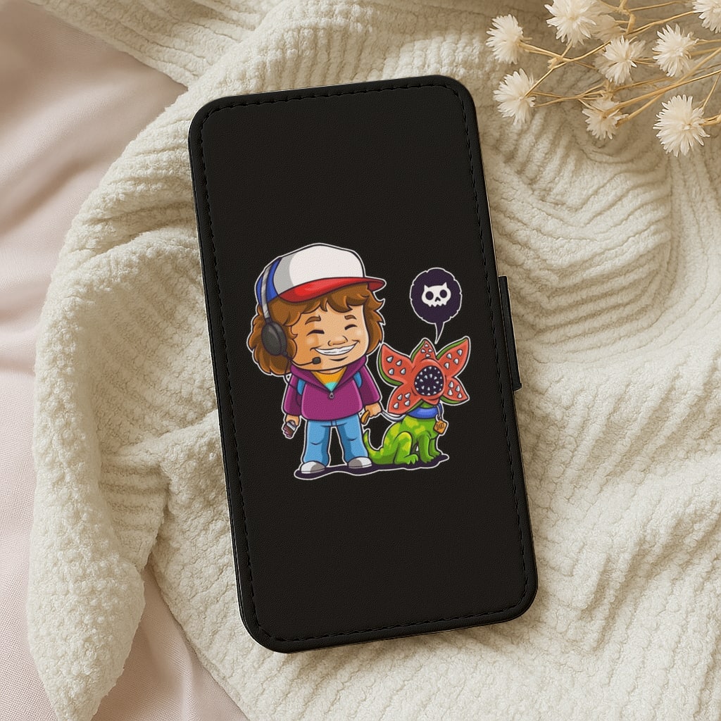 Dustin and The Demogorgon Wallet Phone Case