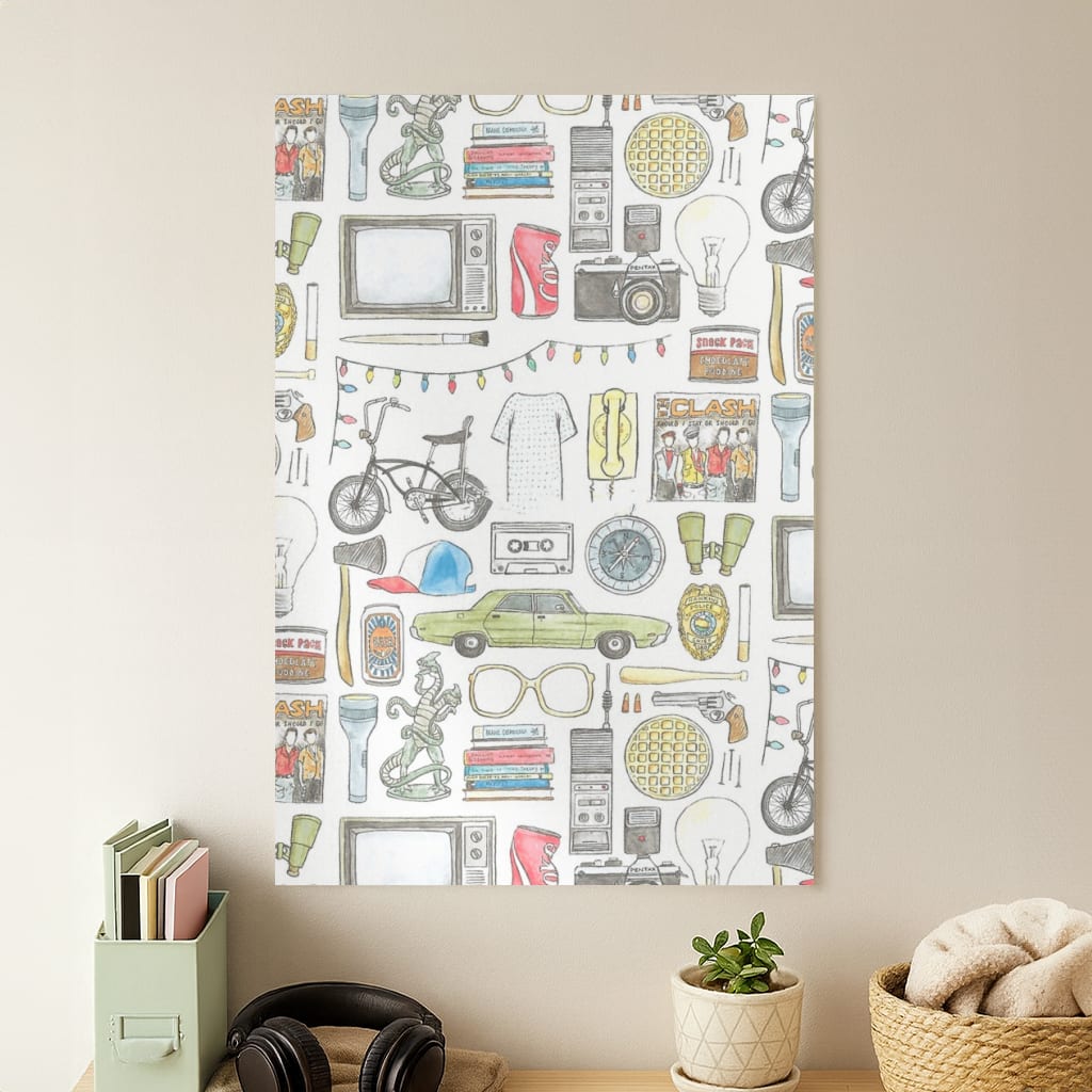 Stranger Objects Illustration Poster