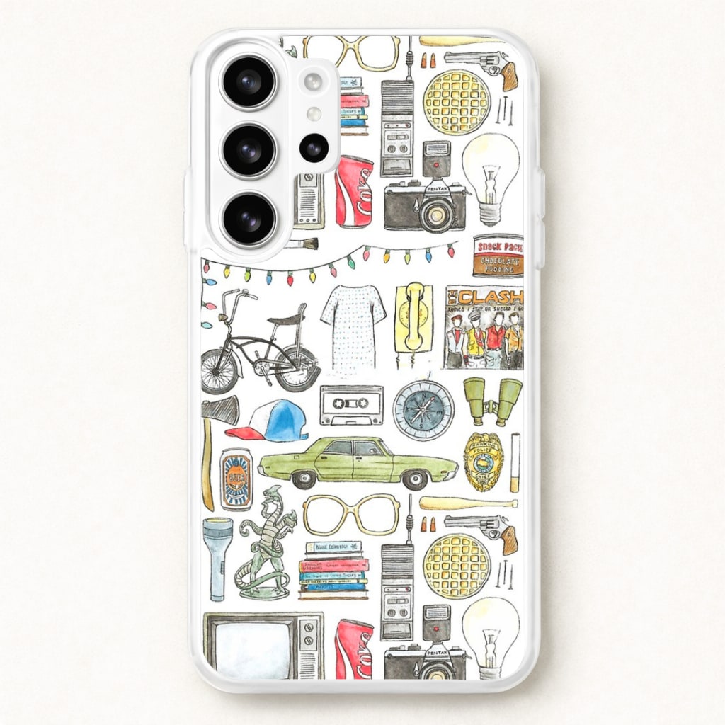 Stranger Objects Illustration Phone Case for Galaxy S26 Ultra