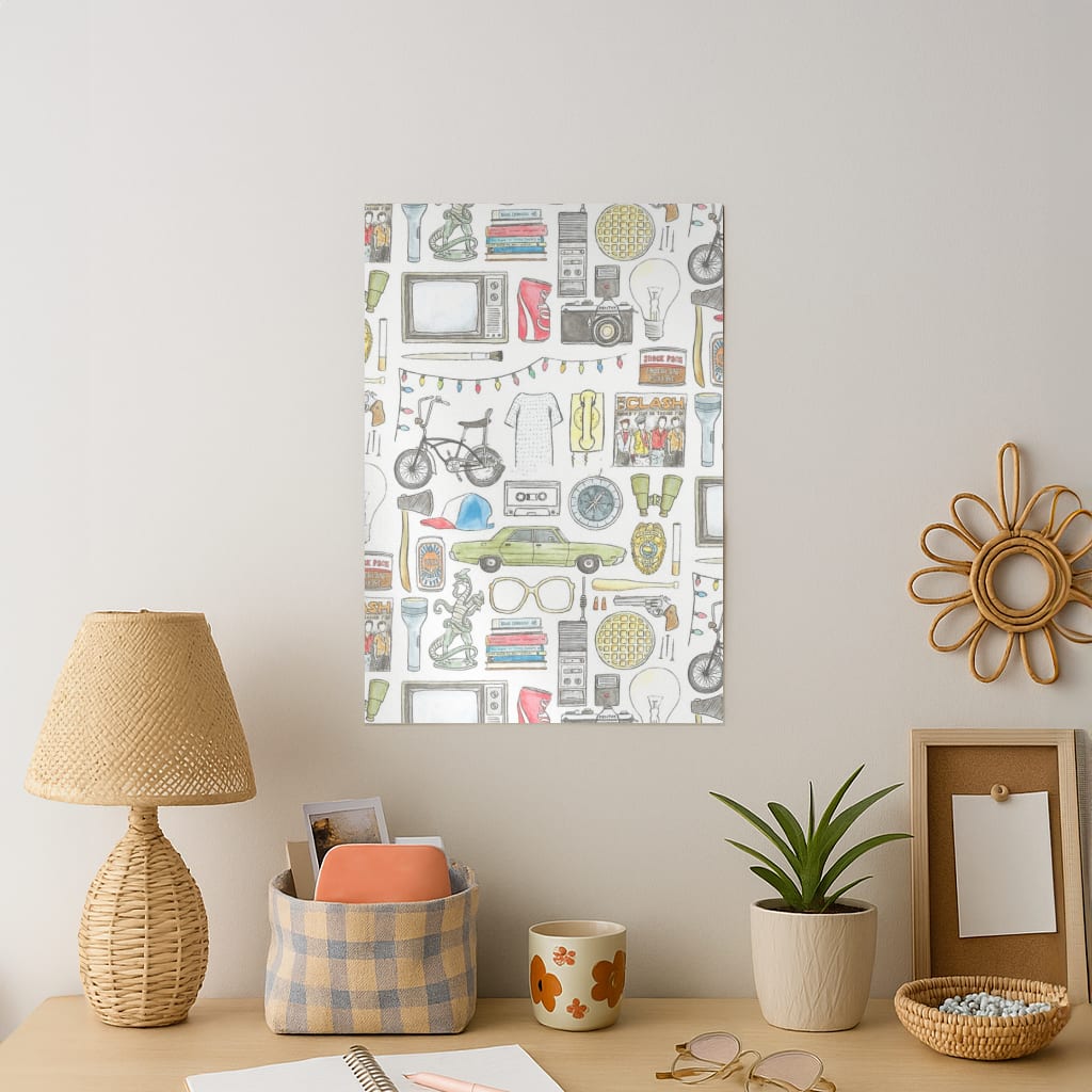 Stranger Objects Illustration Art Print