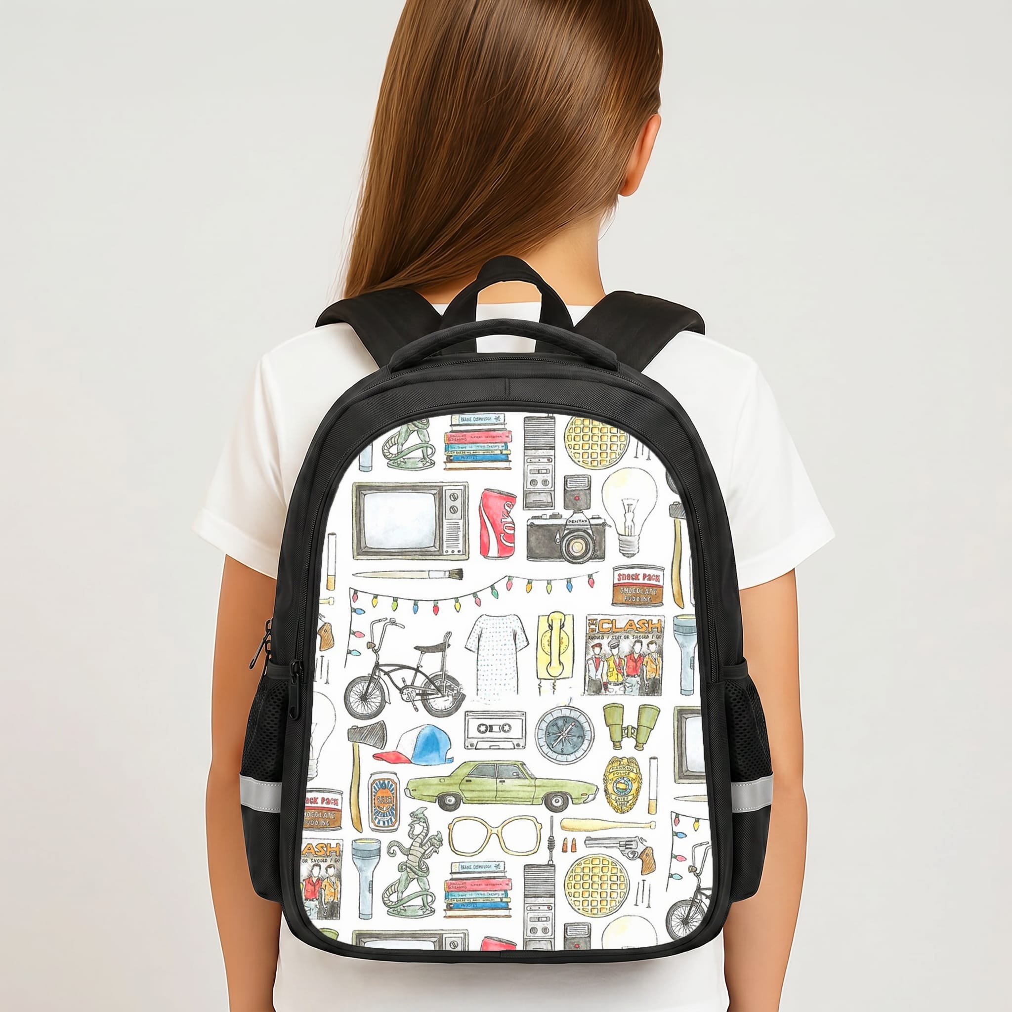 Stranger Objects Illustration Backpack