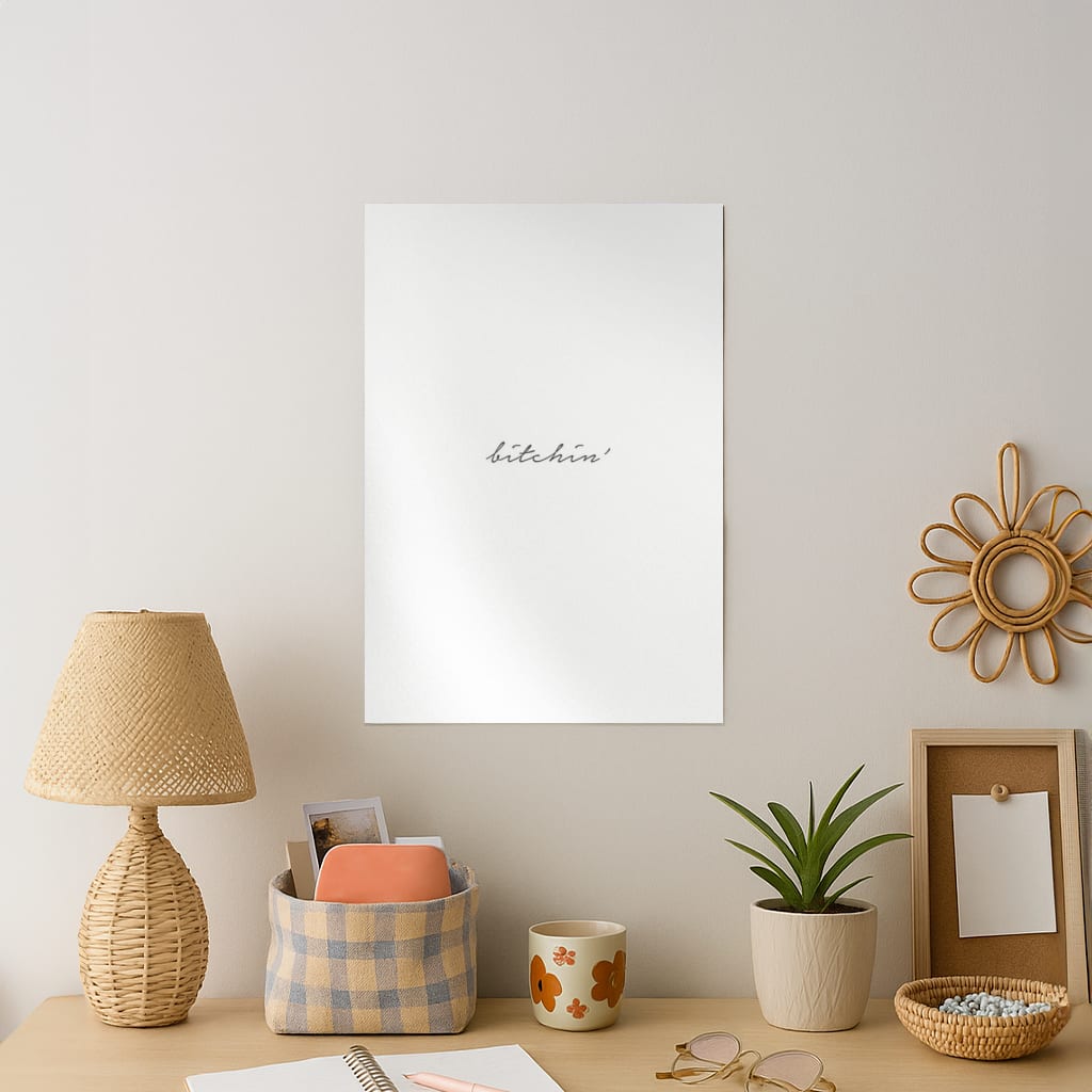Bitchin' - White Stranger Art Print