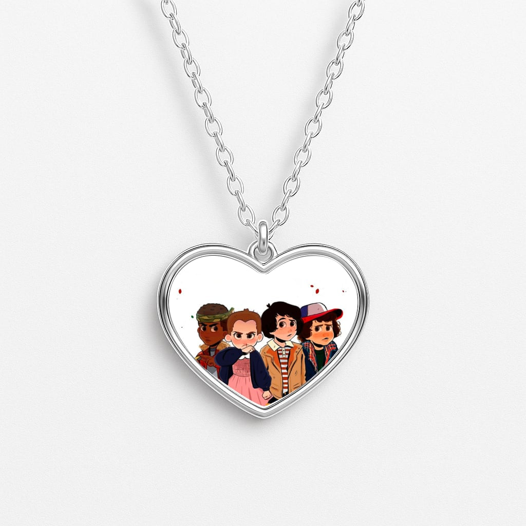 Stranger Kids Heart Necklace