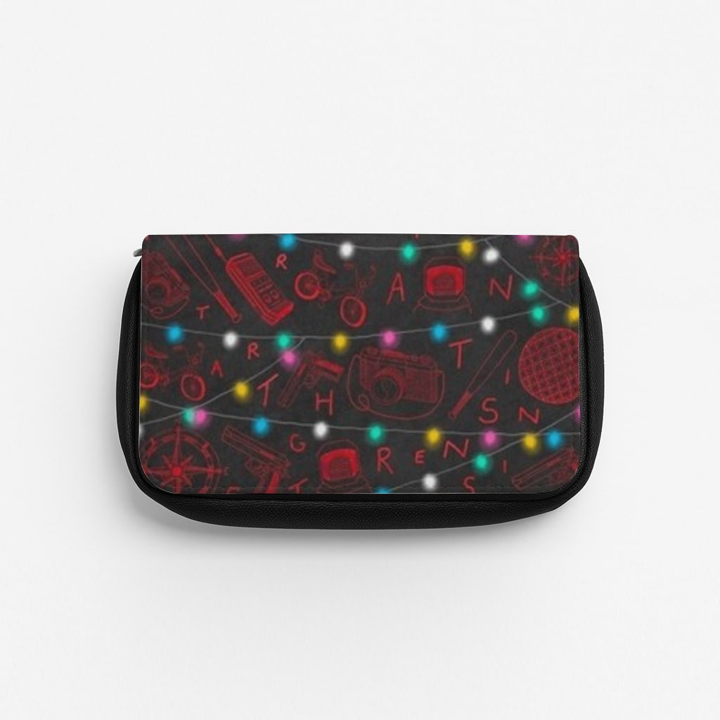 Stranger Red Illustrations Pencil Case