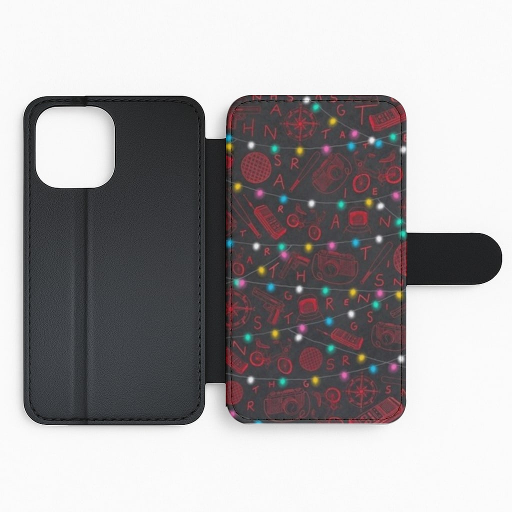 Stranger Red Illustrations Flip Wallet Phone Case