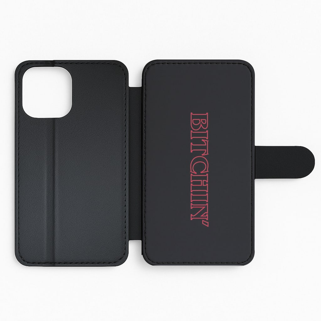 Stranger Bitchin' Logo Flip Wallet Phone Case