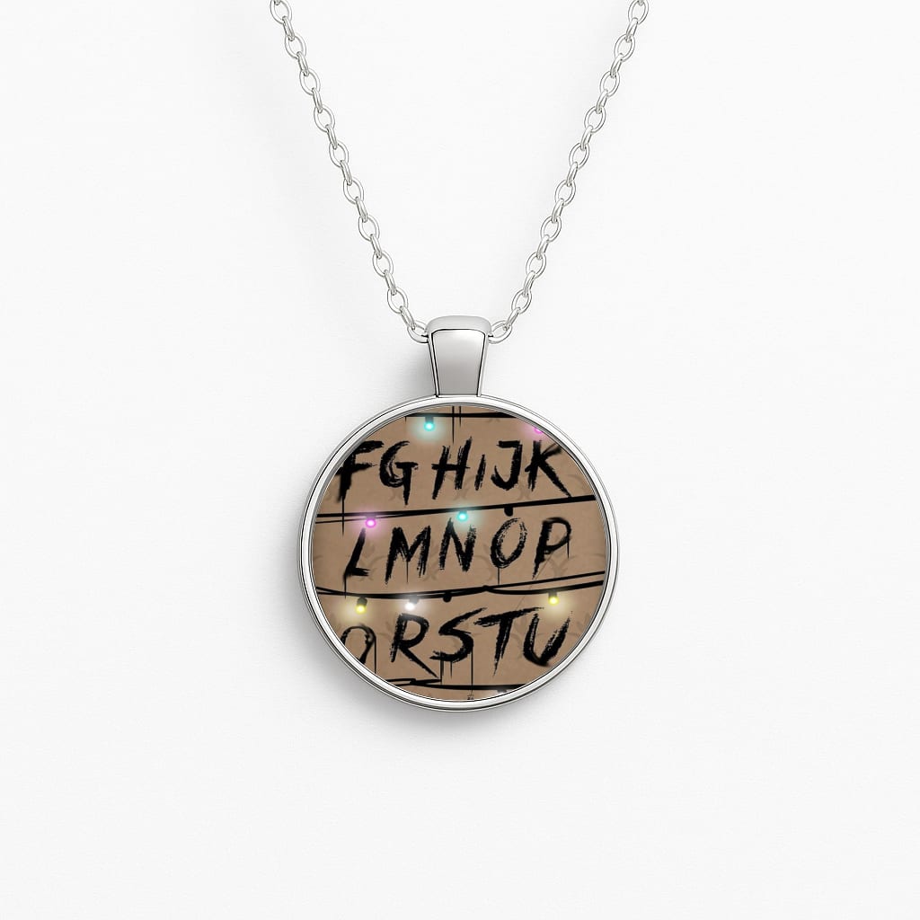 Stranger Alphabet Wall Circle Necklace