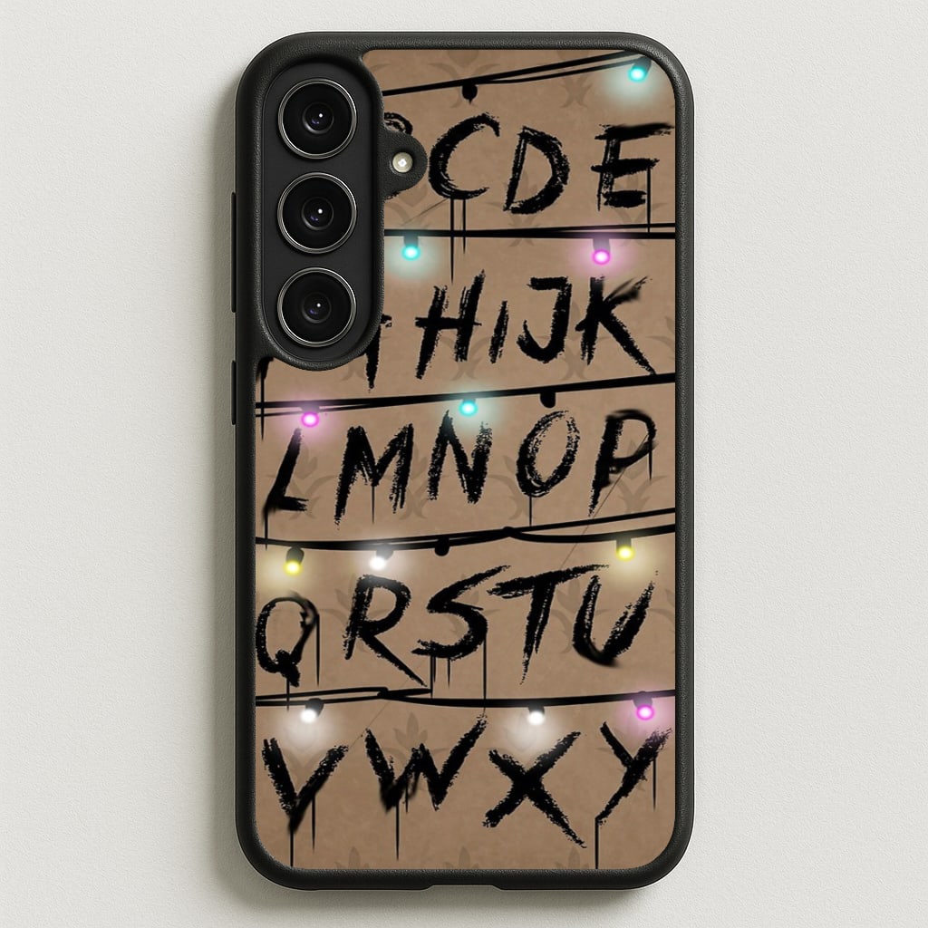 Stranger Alphabet Wall Phone Case for Galaxy S25FE