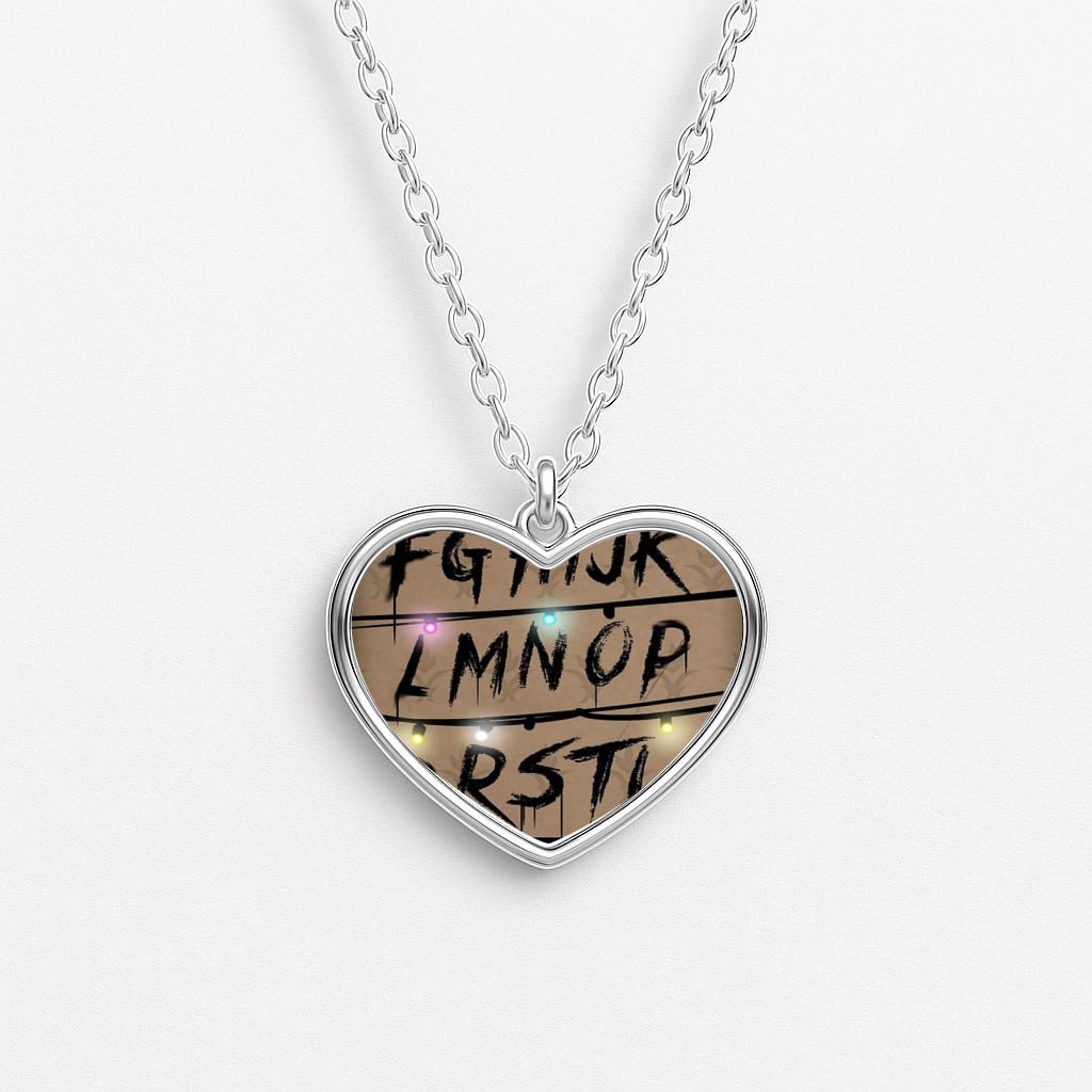 Stranger Alphabet Wall Heart Necklace