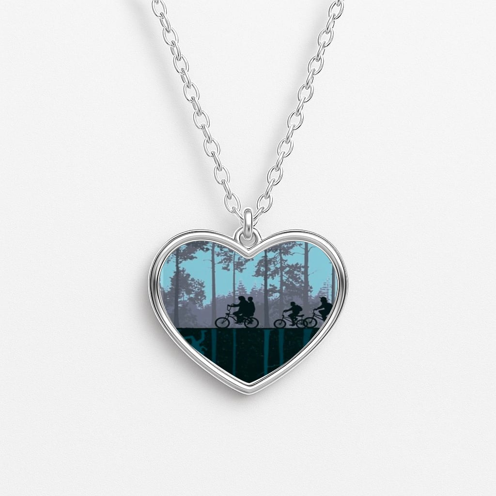World of Upside Down - Stranger Things Heart Necklace