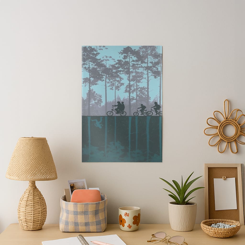 World of Upside Down - Stranger Things Art Print