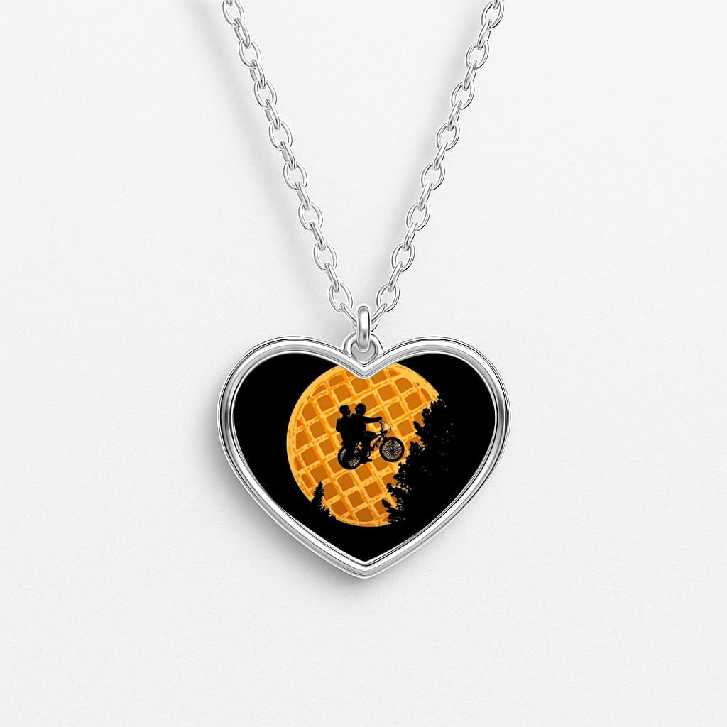 Eggo Moon Heart Necklace