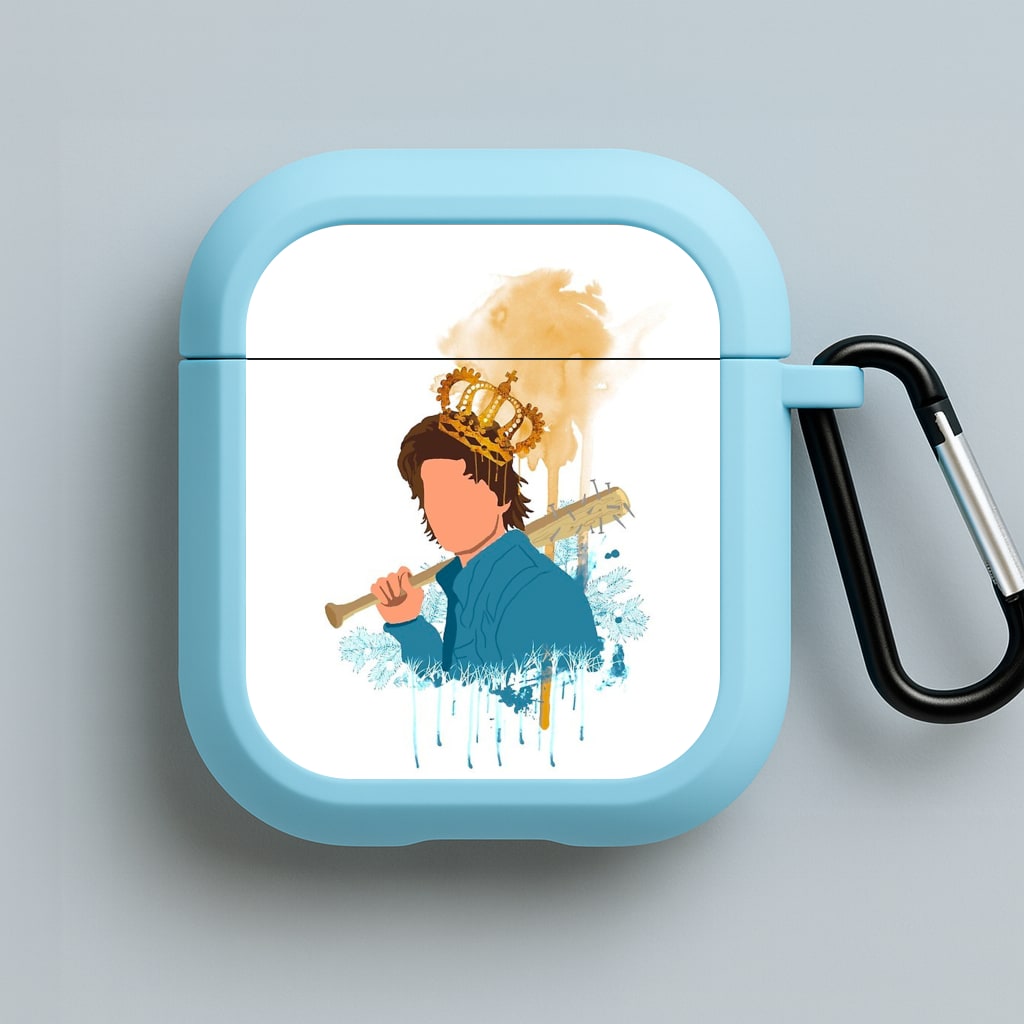 King Steve Blue AirPods Case
