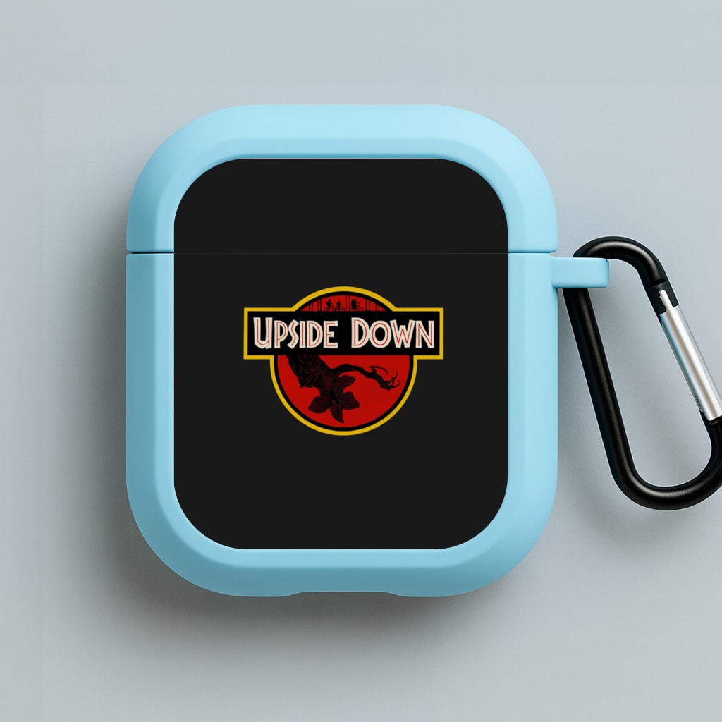 Upside Down - Jurassic Inspired Stranger Blue AirPods Case