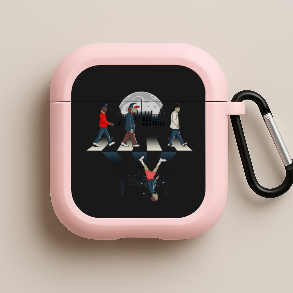 Upside Down Road Pink AirPods Case