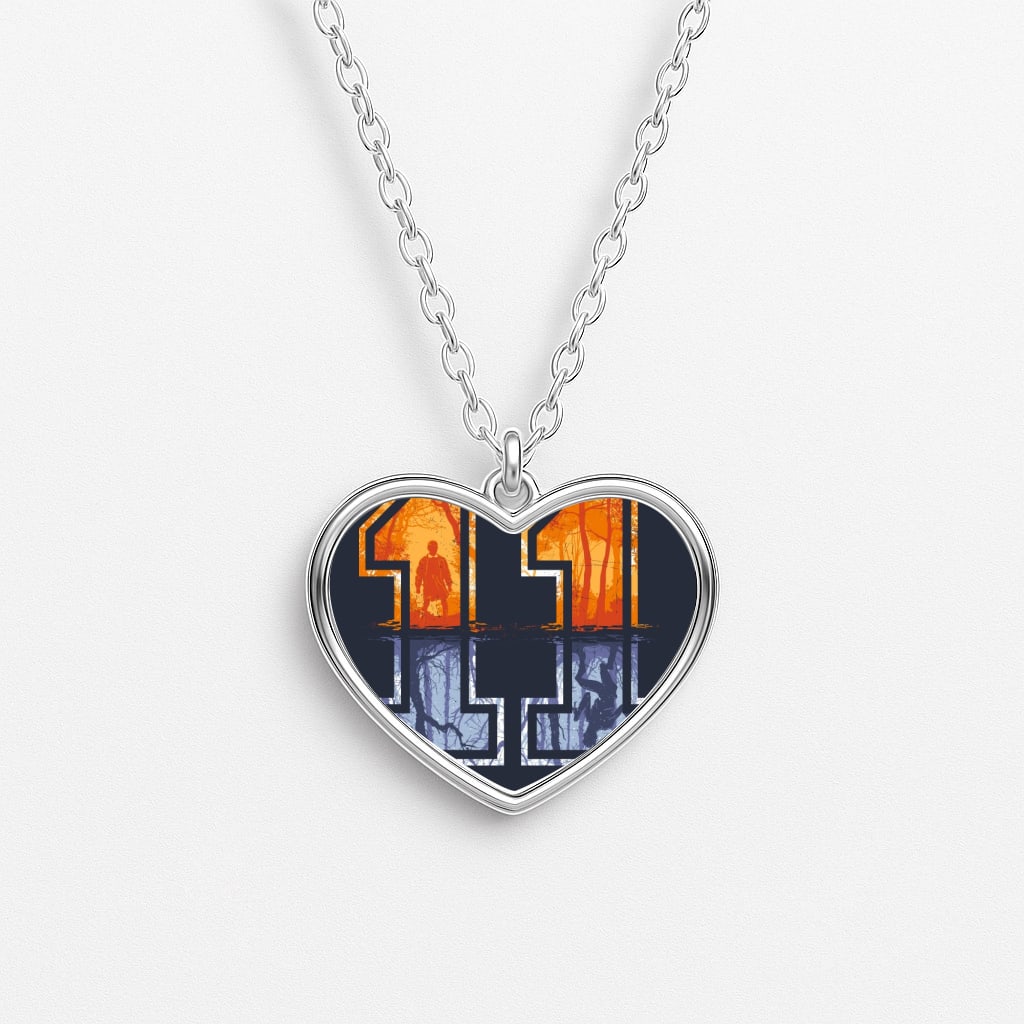 Football Eleven Heart Necklace