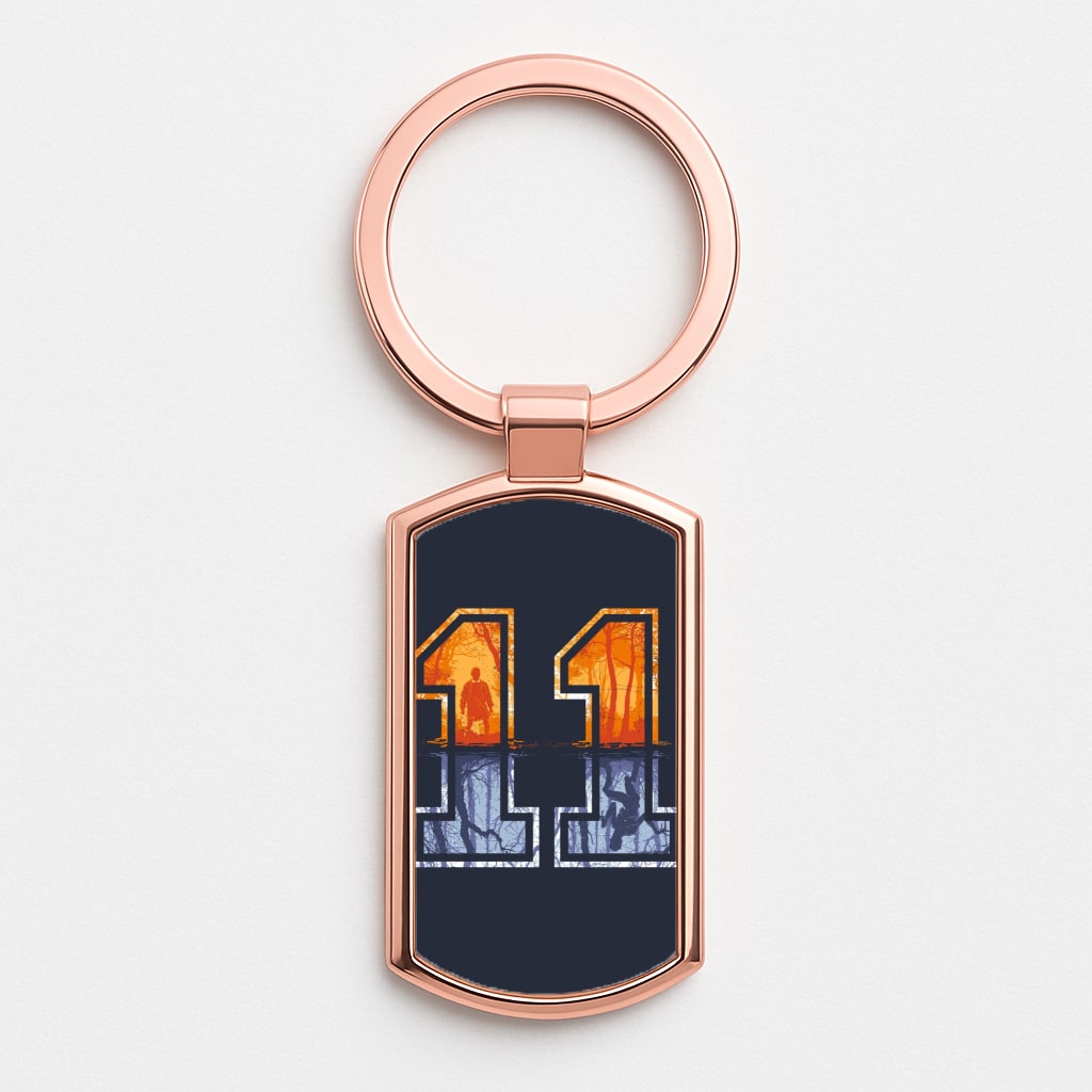 Football Eleven Rose Gold Keyring