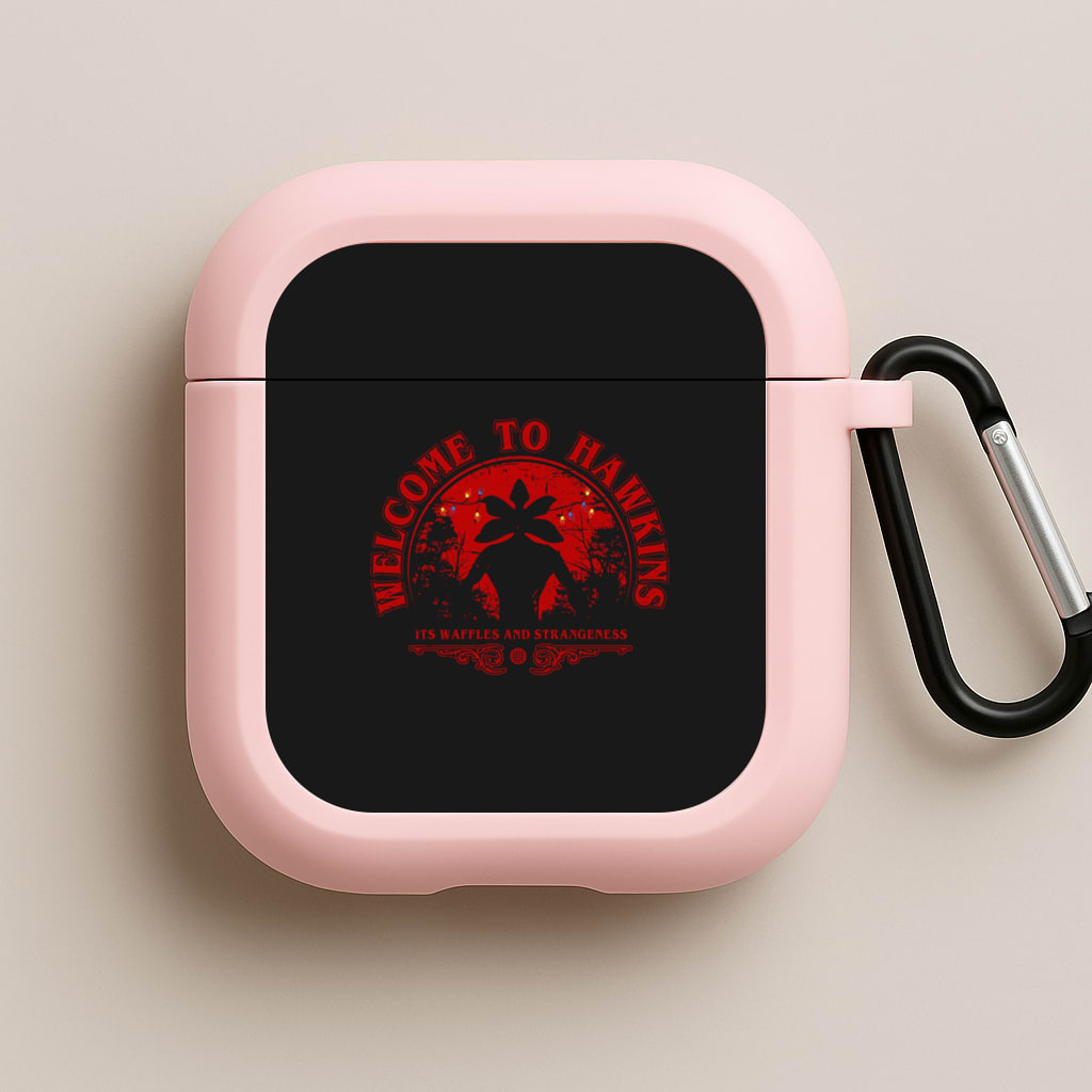 Welcome To Hawkings Pink AirPods Case