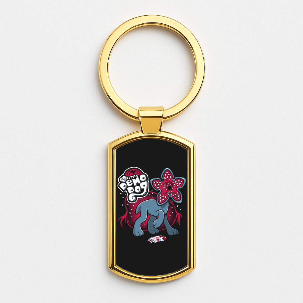 My Little Demo Dog Gold Keyring