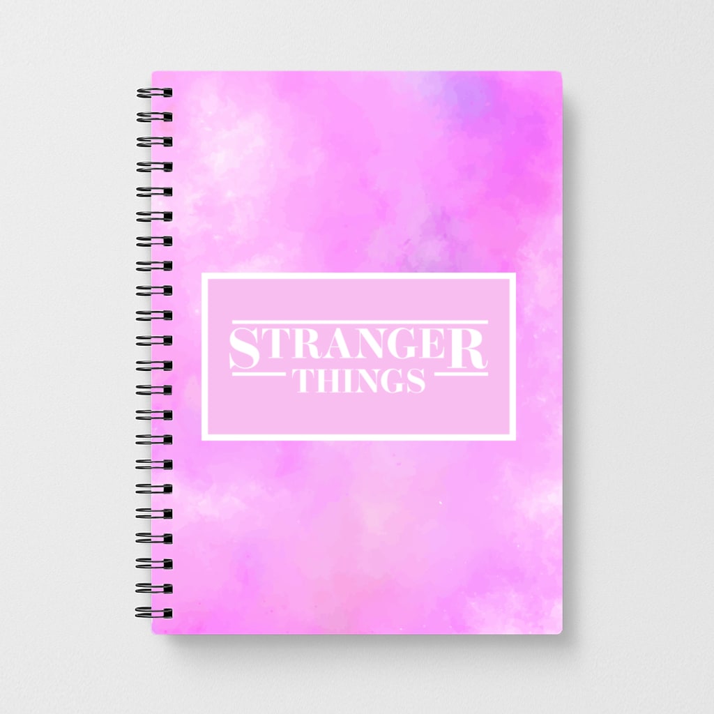 Pink Galaxy Stranger Things Notebook