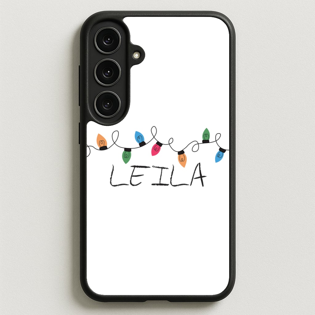 Fairy Lights - Personalised Stranger Phone Case for Galaxy S25FE
