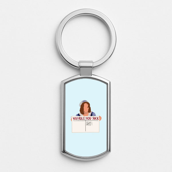 You Suck Tally Silver Keyring
