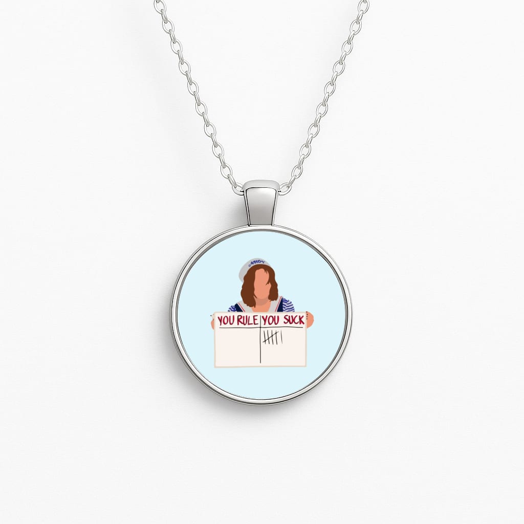 You Suck Tally Circle Necklace