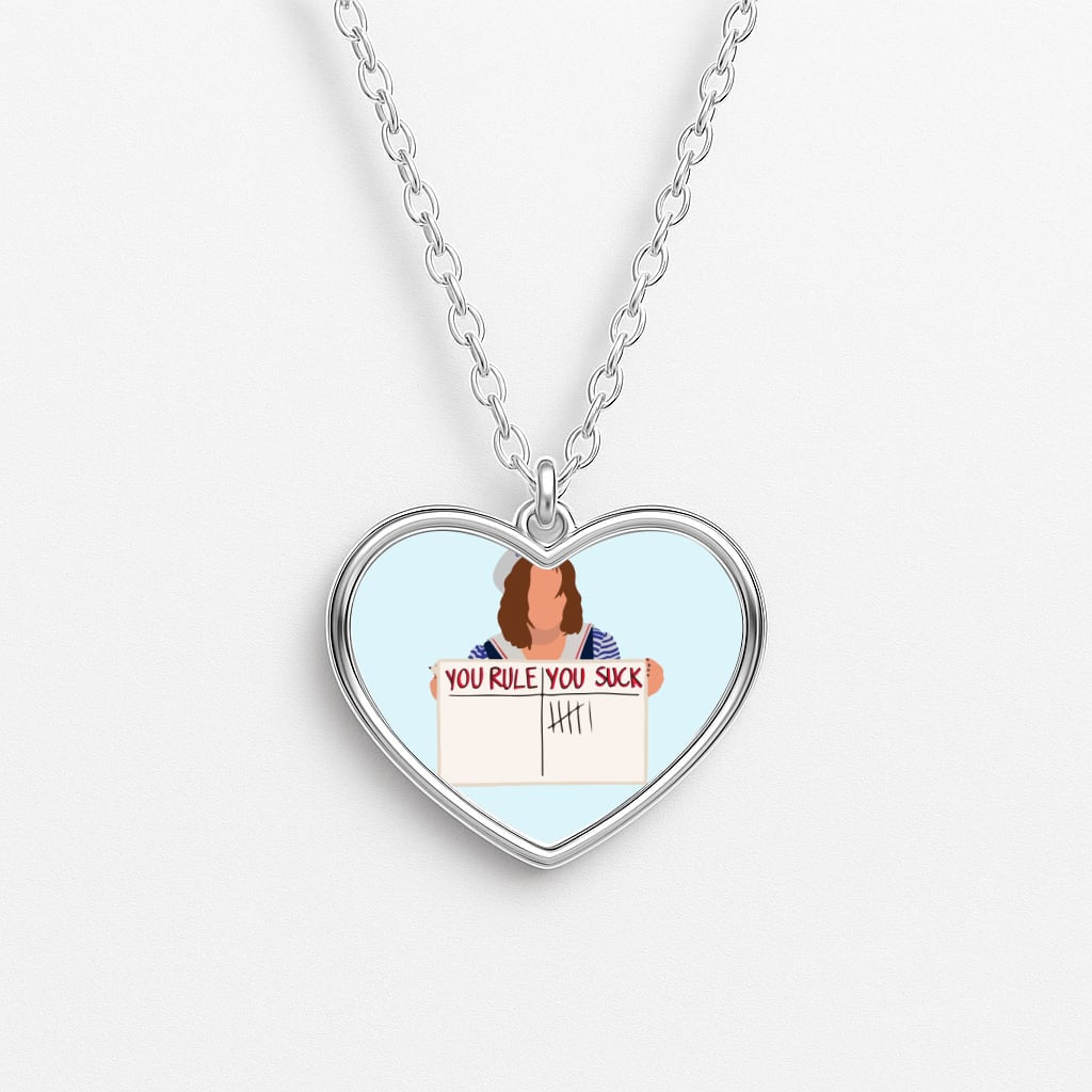 You Suck Tally Heart Necklace
