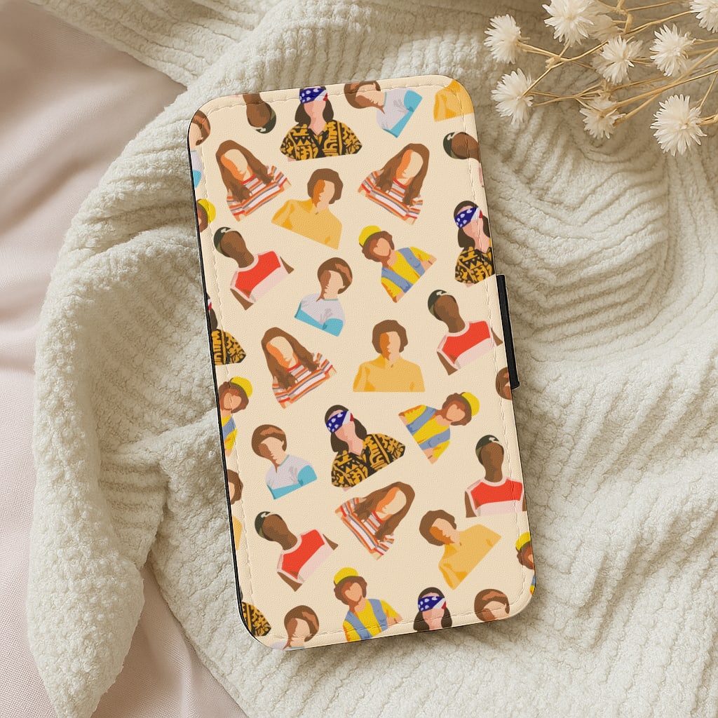 Stranger Pattern Wallet Phone Case