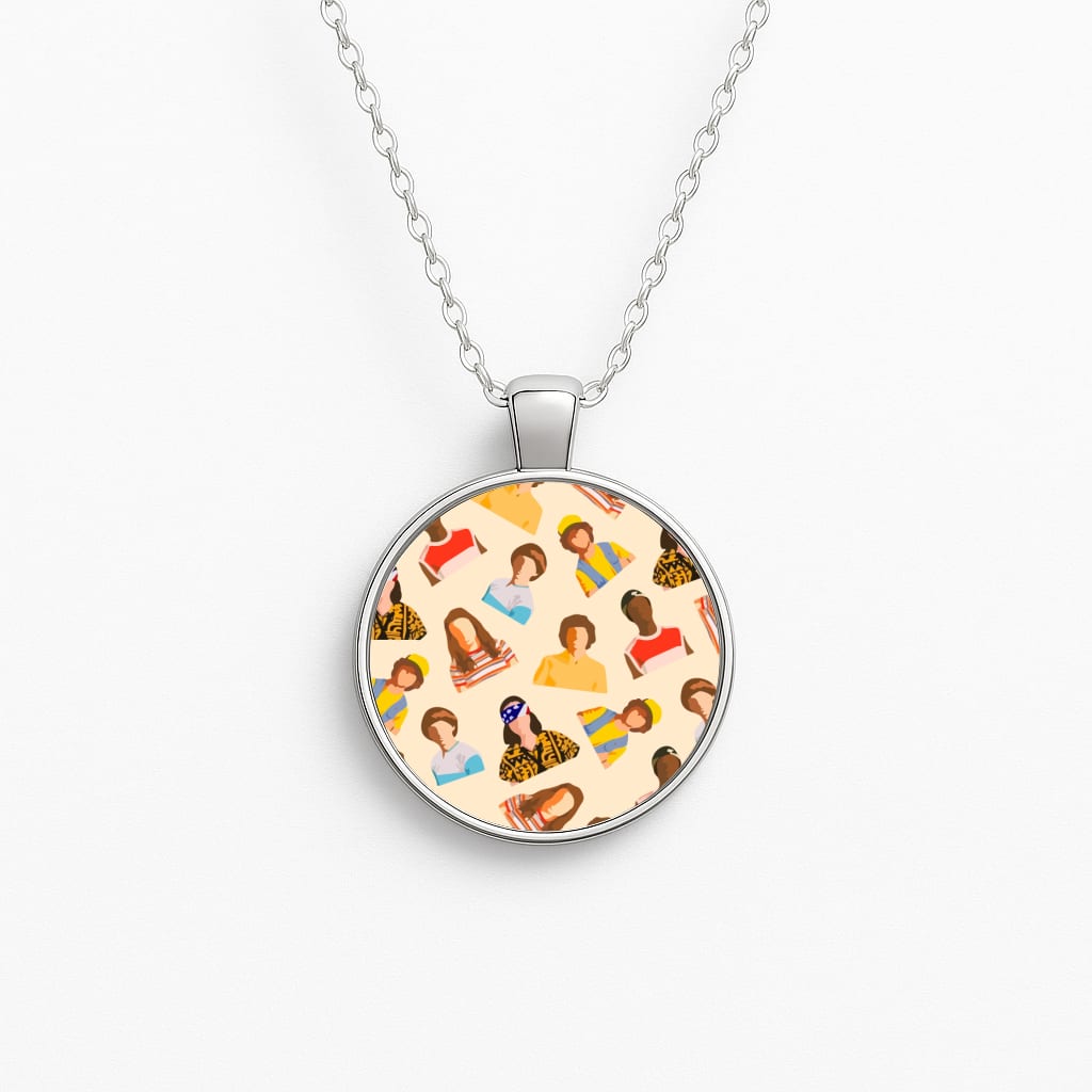 Stranger Pattern Circle Necklace