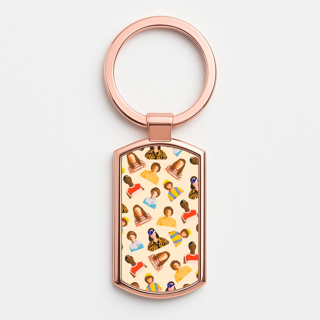 Stranger Pattern Rose Gold Keyring