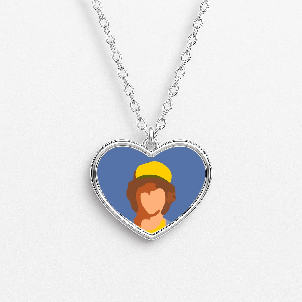 Faceless Dustin - Stranger Things Heart Necklace