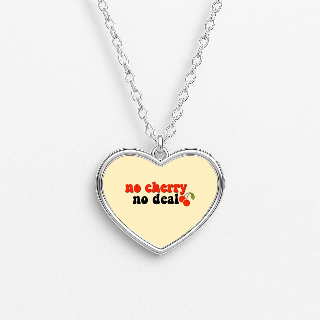 No Cherry No Deal Heart Necklace