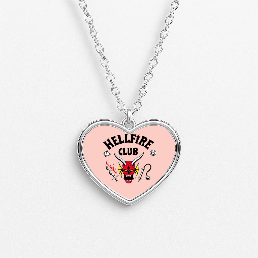Hellfire Club Logo Heart Necklace