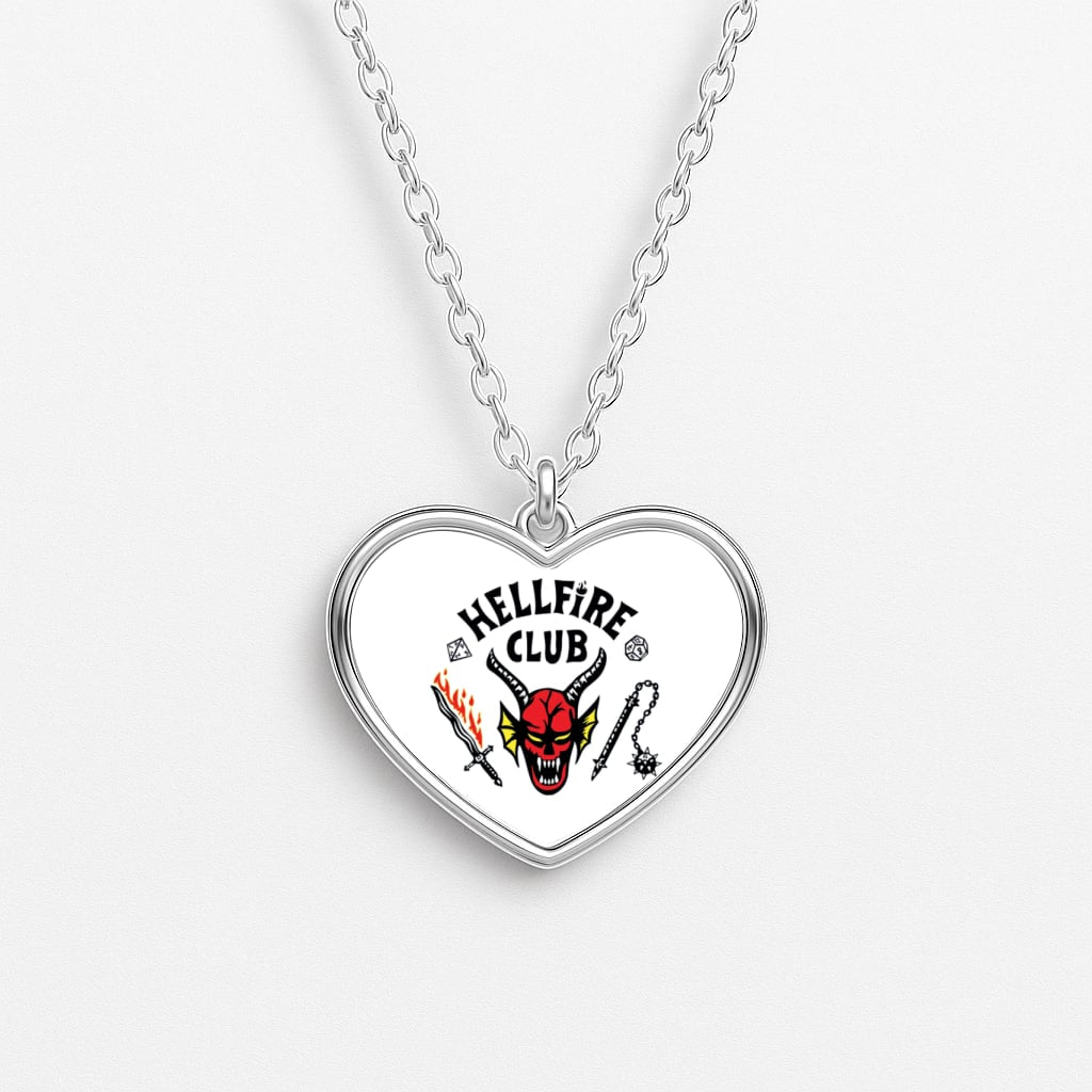 Hellfire Logo - White Necklace