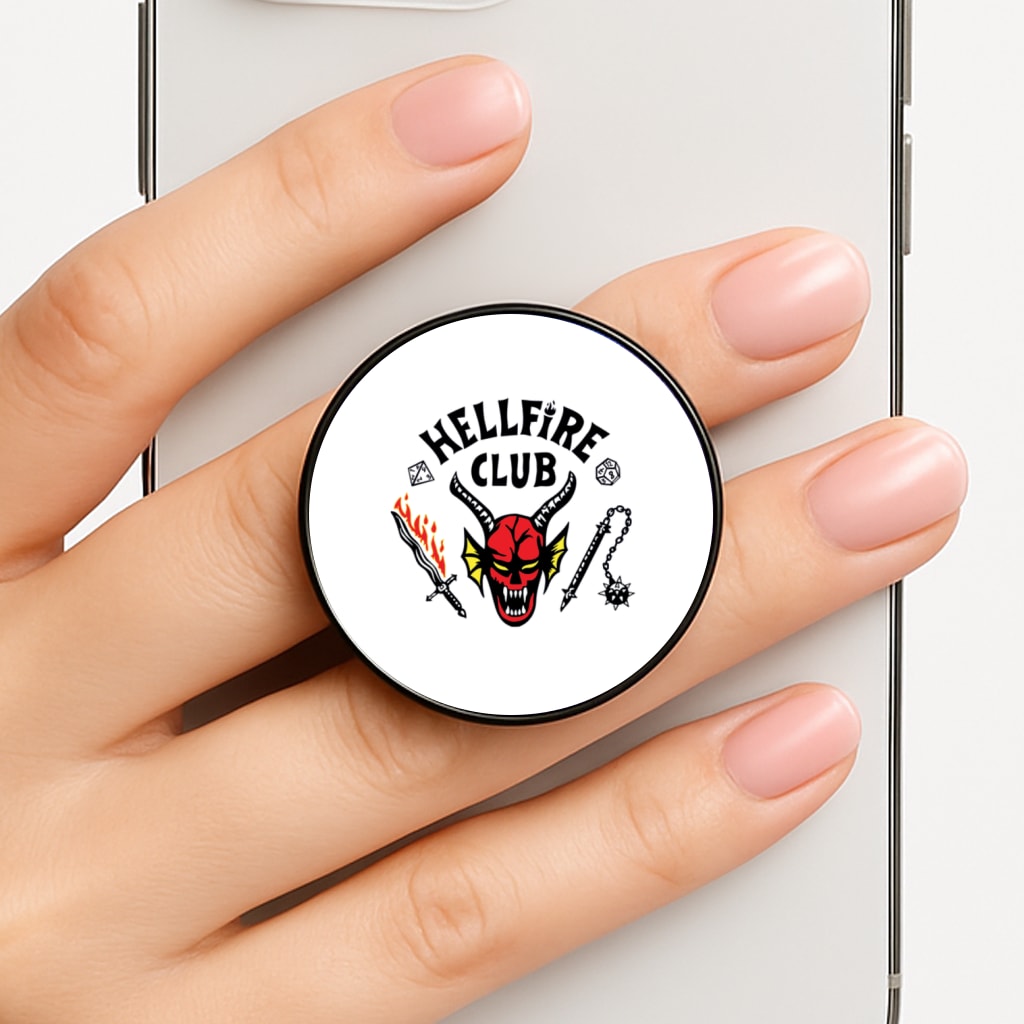 Hellfire Logo - White Phone Grip