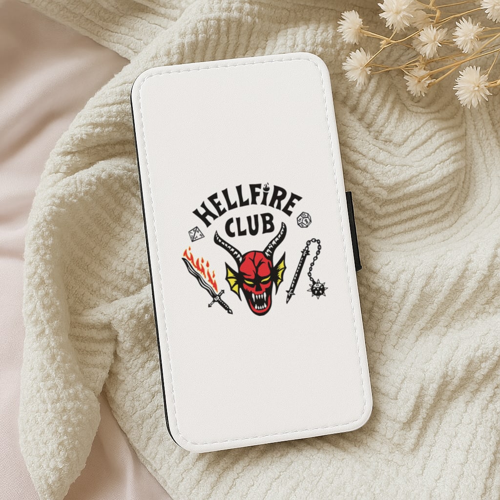 Hellfire Logo - White Wallet Phone Case