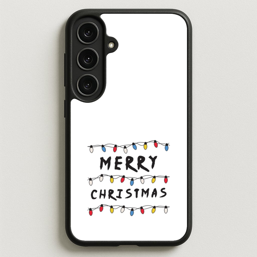 Merry Christmas String Lights Phone Case for Galaxy S25FE