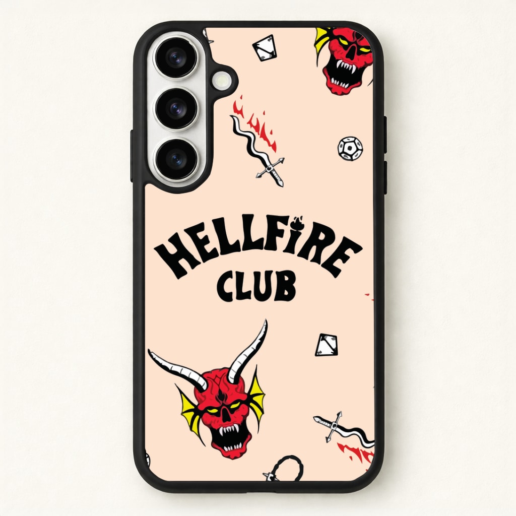 Hellfire Club Icons Collage Peach Phone Case for Galaxy S26