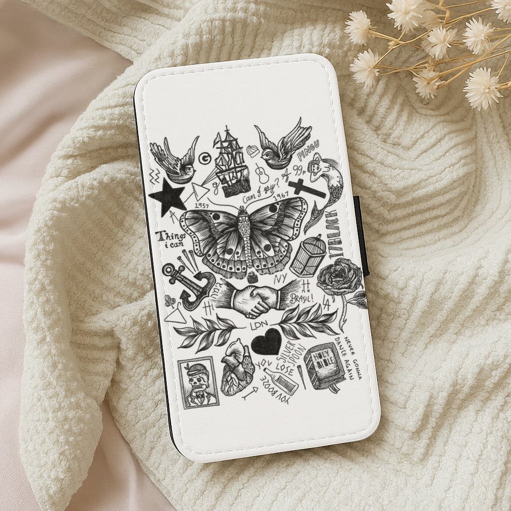 Harry Tattoos Wallet Phone Case