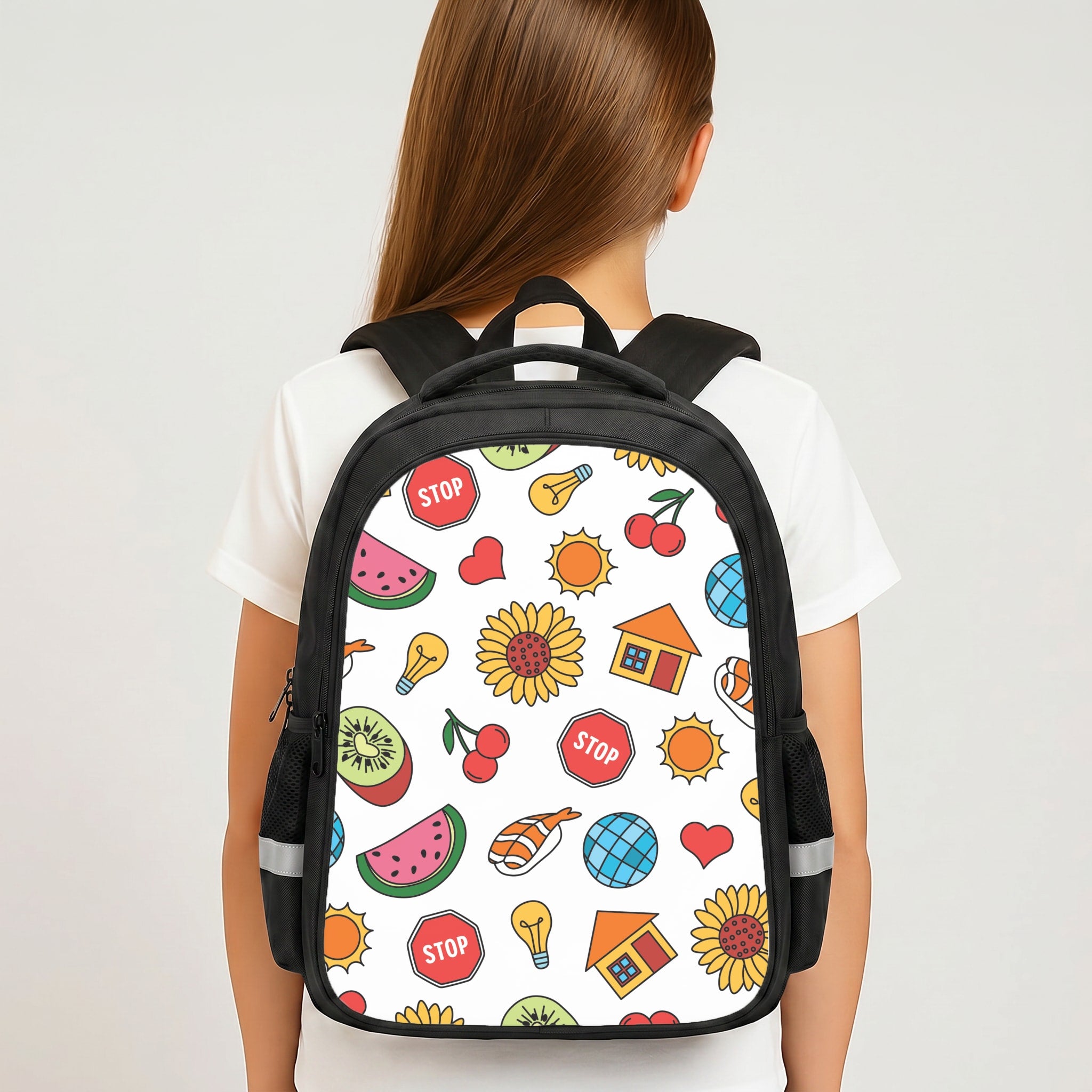 Harry Stickers Pattern Backpack