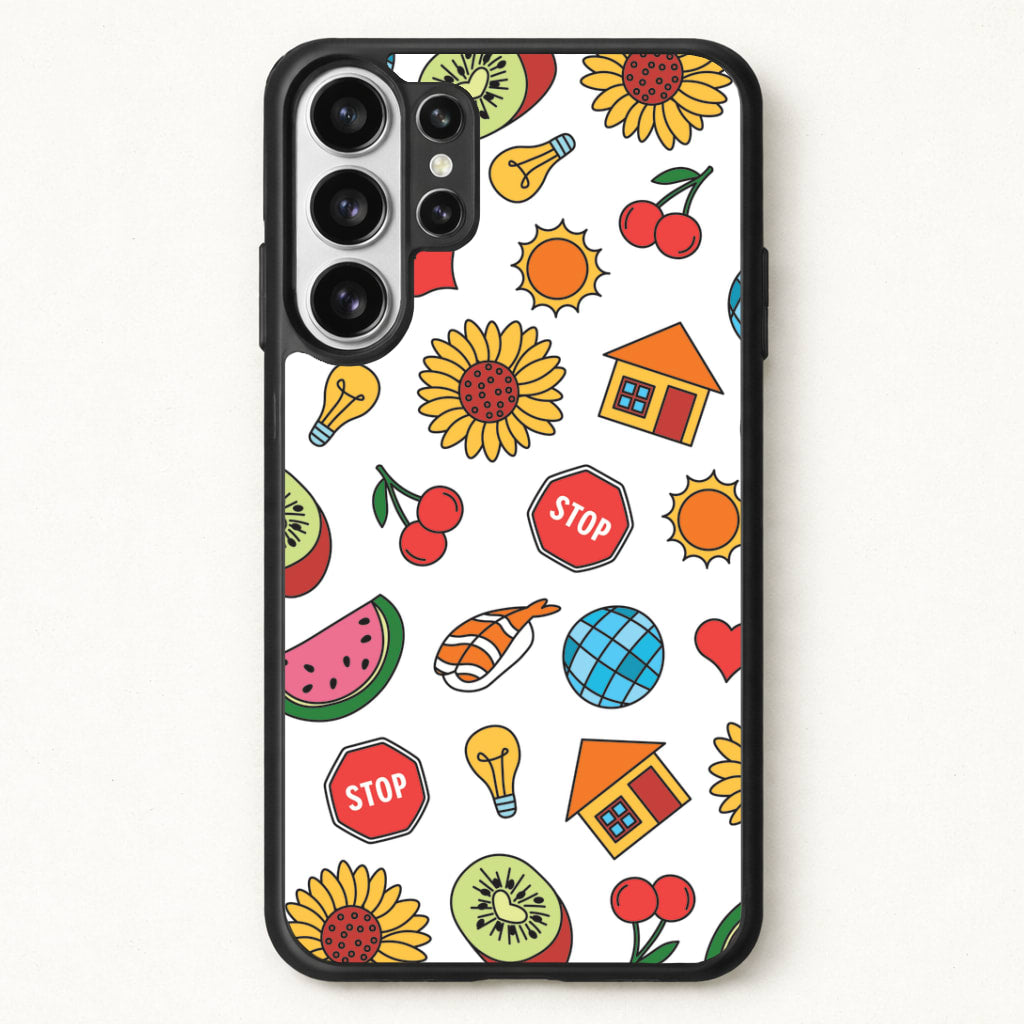 Harry Stickers Pattern Phone Case for Galaxy S26 Ultra