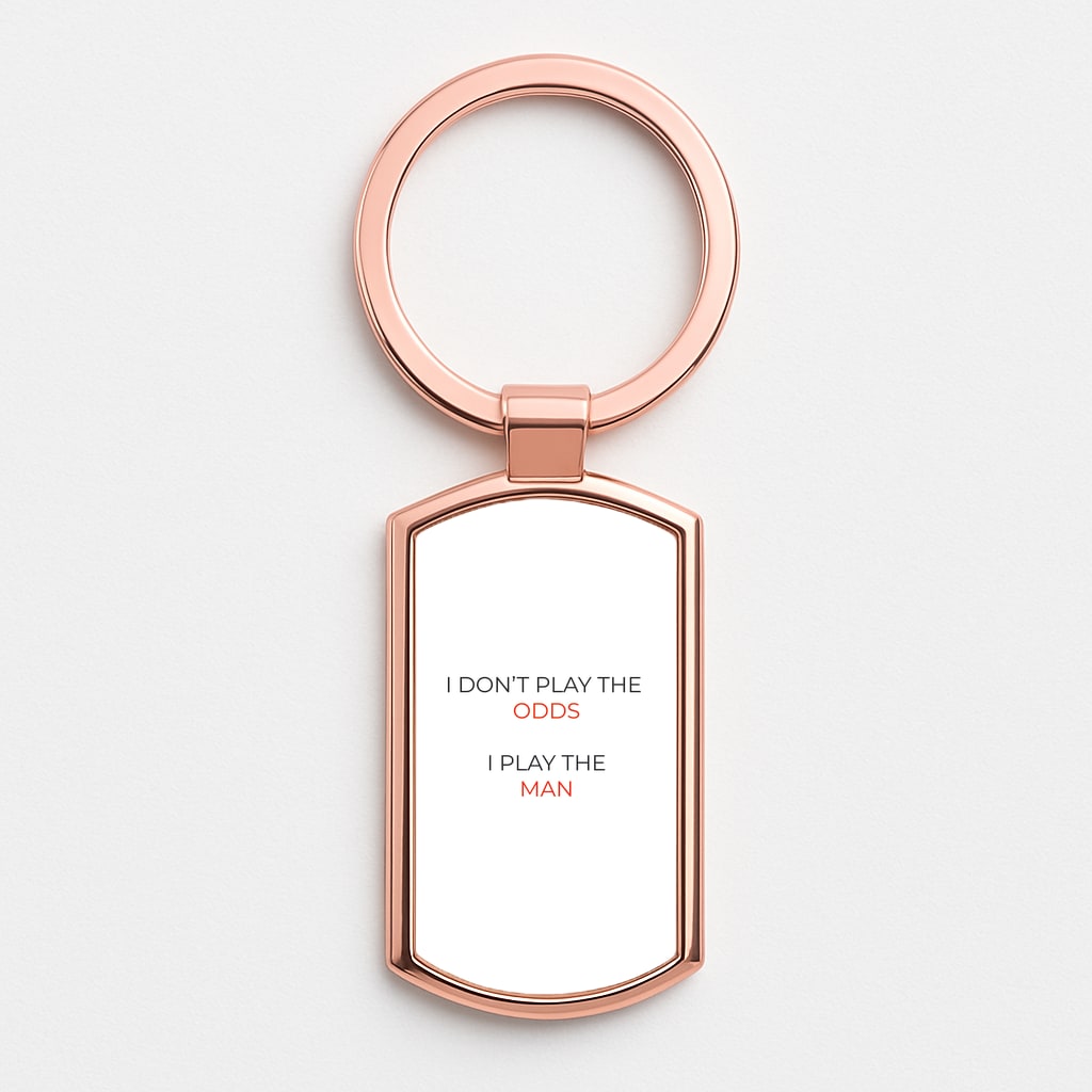I Don't Play The Odds Rose Gold Keyring
