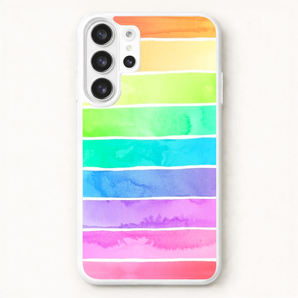 Summer Rainbow Stripes Phone Case for Galaxy S26 Ultra