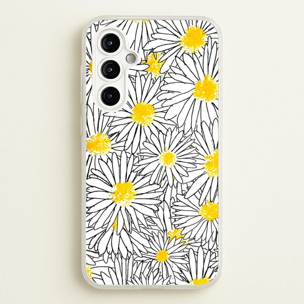 Cute Daisy Pattern - Floral Phone Case for Galaxy A54