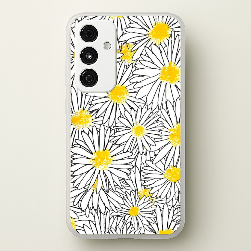 Cute Daisy Pattern - Floral Phone Case for Galaxy A35